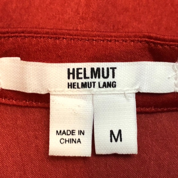 🆕 HELMUT Helmut Lang rust orange button blouse - Picture 5 of 6